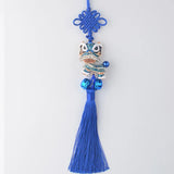 Cartoon Lion Dance Head Keychain Chinese Tassel Pendant