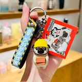 Emperor Cat Pendant Keychain Weightlifting Cat Doll Key Chain