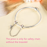 925 Sterling Silver Cartoon Safety Chain Charms Animals Beads Bracelets DIY