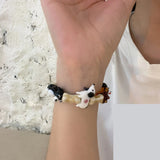 CartoonDog Ceramic Bracelet Gemstone Beaded Bracelets For Women Men
