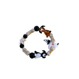 CartoonDog Ceramic Bracelet Gemstone Beaded Bracelets For Women Men