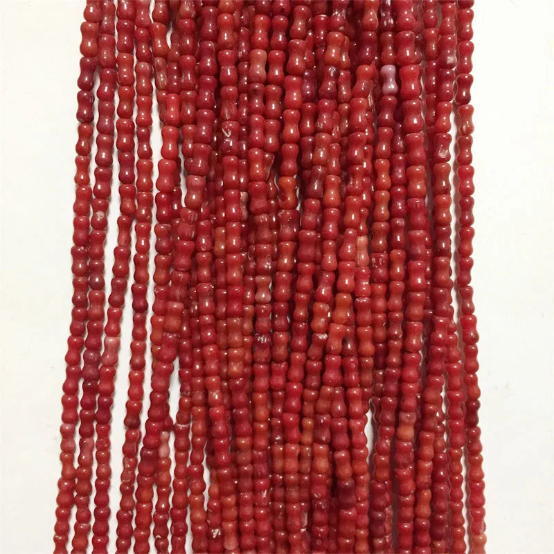 Red Coral Gem Stone Disc Beads for Jewelry Making