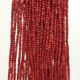 Red Coral Gem Stone Disc Beads for Jewelry Making