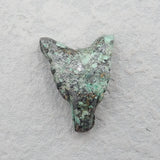 African Turquoise Wolf Head Pendant, Semiprecious Jewelry