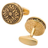 Greek Royal Pattern Cufflinks Antique Silver Color - High-end Men's Jewelry