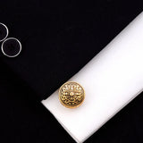 Greek Royal Pattern Cufflinks Antique Silver Color - High-end Men's Jewelry