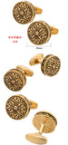 Greek Royal Pattern Cufflinks Antique Silver Color - High-end Men's Jewelry