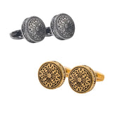 Greek Royal Pattern Cufflinks Antique Silver Color - High-end Men's Jewelry