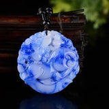 Carved Jade Pixiu Pendant Chinese Green Beads Necklace Charm Jadeite Jewellery