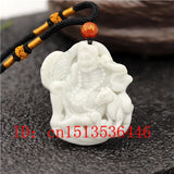 Carved Buddha Real Jade Pendant Natural Chinese Green Necklace Charm