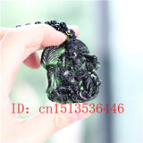 Carved Buddha Real Jade Pendant Natural Chinese Green Necklace Charm