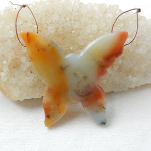 Butterfly Amazonite Gemstone Pendant Necklace