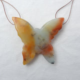 Butterfly Amazonite Gemstone Pendant Necklace