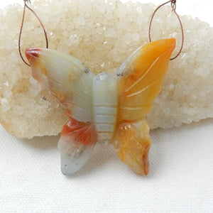 Butterfly Amazonite Gemstone Pendant Necklace