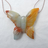 Butterfly Amazonite Gemstone Pendant Necklace