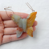 Butterfly Amazonite Gemstone Pendant Necklace
