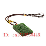 Dragon Guanyin Jade Pendant Green Bodhisattva Necklace Charm Jadeite M02