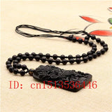 Dragon Jade Pendant Chinese Green Necklace Lucky Amulet