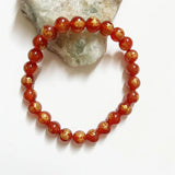 Buddhism Red Agate Gemstone Bracelet Natural Stone Bead Jewelry