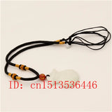 Lucky Bag Jade Pendant Chinese Necklace Charm Amulet