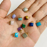 Carved Mini Bag Shape Stone Pendant Natural Stone Charm