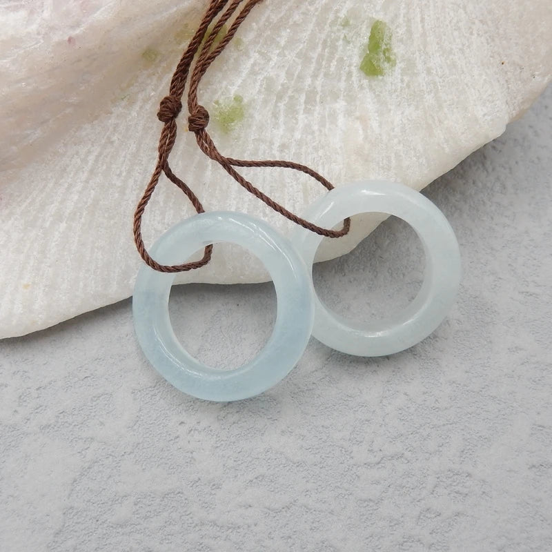 Natural Aquamarine Gemstone Earrings, Semiprecious Jewelry, 23x6mm
