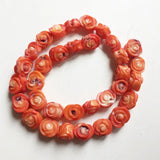 Pink Rose Coral Flower Stone Beads 10*12MM