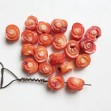 Pink Rose Coral Flower Stone Beads 10*12MM