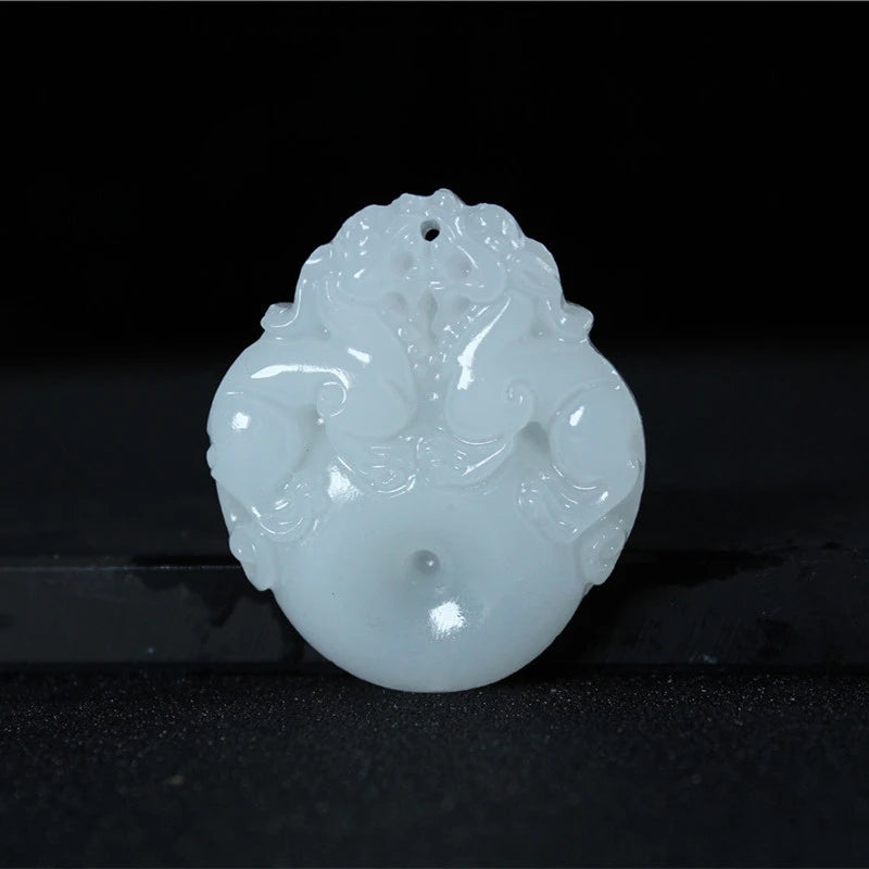 Natural Jade Pixiu Pendant Necklace Chinese Jewelry Amulet