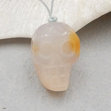 Carved Skull Agate Pendant 25x20x15mm