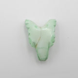 Carved Wolf Green Turquoise Gemstone Pendant