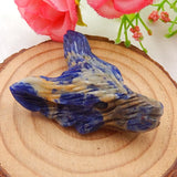 Wolf Head Carved African Sodalite Pendant Bead 42x30x15mm