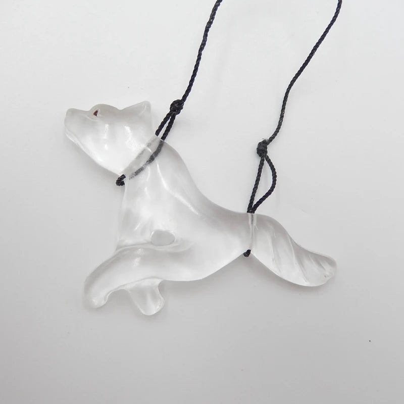 Animal Quartz Pendant Semi-Precious Stone Jewelry Accessory