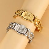 Stainless Steel Charm Masculinity Chain Golden Bangle Jewelry
