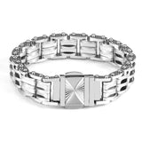 Stainless Steel Charm Masculinity Chain Golden Bangle Jewelry