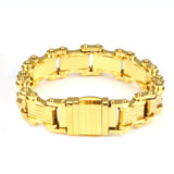 Stainless Steel Charm Masculinity Chain Golden Bangle Jewelry