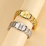 Stainless Steel Charm Masculinity Chain Golden Bangle Jewelry