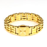 Stainless Steel Charm Masculinity Chain Golden Bangle Jewelry