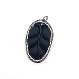 Leaf Rhinestone Crystal Glass Beads Women Pendant Wisdom Charm Necklace
