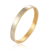 Roman Numeral Lover Cuff Bangle Silver Unisex Bracelet