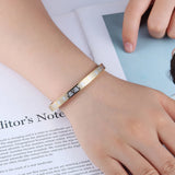 Roman Numeral Lover Cuff Bangle Silver Unisex Bracelet