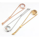 316L Stainless Steel Magnetic Locket Bracelet Floating Charms Locket