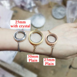 316L Stainless Steel Magnetic Locket Bracelet Floating Charms Locket