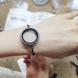 316L Stainless Steel Magnetic Locket Bracelet Floating Charms Locket