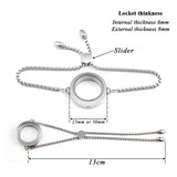 316L Stainless Steel Magnetic Locket Bracelet Floating Charms Locket
