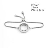 316L Stainless Steel Magnetic Locket Bracelet Floating Charms Locket