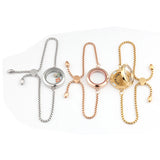 316L Stainless Steel Magnetic Locket Bracelet Floating Charms Locket