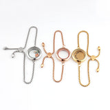 30mm Twist Locket Bracelet Stainless Steel Floating Charms Locket