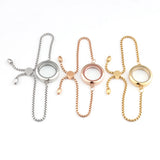 30mm Twist Locket Bracelet Stainless Steel Floating Charms Locket
