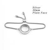 30mm Twist Locket Bracelet Stainless Steel Floating Charms Locket